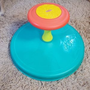 Playskool Sit ‘n Spin Classic Spinning Toy Toddlers Sit and Spin Mint Green Kids